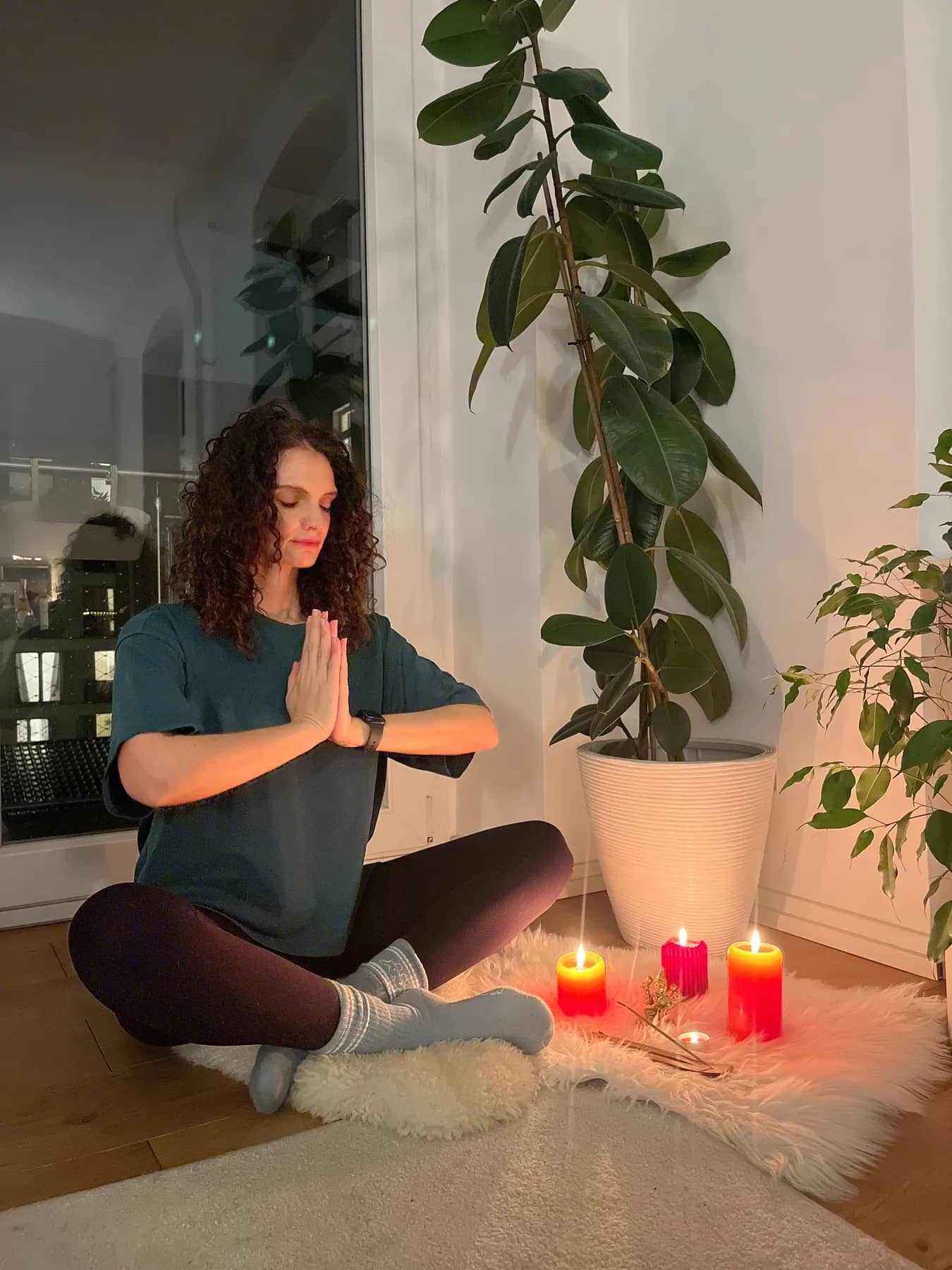 Online yoga session with Jennifer